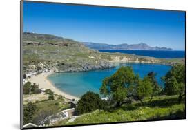 Pallas Beach in Lindos, Rhodes, Dodecanese Islands, Greek Islands, Greece, Europe-Michael Runkel-Mounted Photographic Print