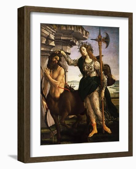 Pallas or Minerva and the Centaur c.1480-Sandro Botticelli-Framed Giclee Print