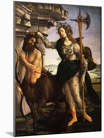 Pallas or Minerva and the Centaur c.1480-Sandro Botticelli-Mounted Giclee Print