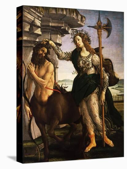 Pallas or Minerva and the Centaur c.1480-Sandro Botticelli-Stretched Canvas