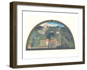 Pallazzo Pitti e Belvedere-Giusto Utens-Framed Premium Giclee Print