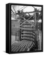 Palletising Machine at Whitwick Brickworks, Coalville, Leicestershire, 1963-Michael Walters-Framed Stretched Canvas