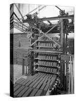 Palletising Machine at Whitwick Brickworks, Coalville, Leicestershire, 1963-Michael Walters-Stretched Canvas