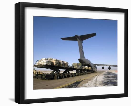 Pallets Await Loading Onto a C-5 Galaxy-Stocktrek Images-Framed Photographic Print