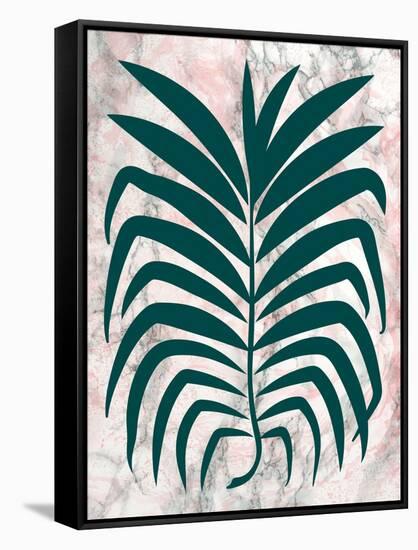 Palm and Marble-null-Framed Stretched Canvas