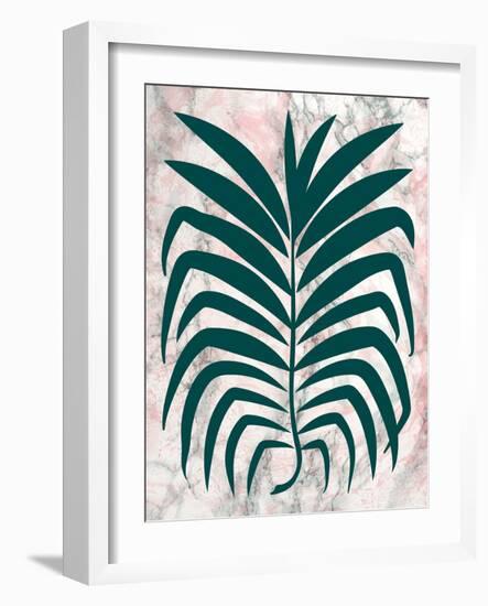 Palm and Marble-null-Framed Art Print