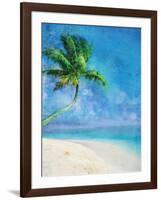 Palm Beach and Starfish-Ken Roko-Framed Art Print