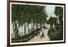 Palm Beach, Florida - Approach to Hotel Palm Beach Scene-Lantern Press-Framed Art Print