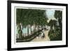 Palm Beach, Florida - Approach to Hotel Palm Beach Scene-Lantern Press-Framed Art Print