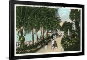 Palm Beach, Florida - Approach to Hotel Palm Beach Scene-Lantern Press-Framed Art Print