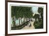 Palm Beach, Florida - Approach to Hotel Palm Beach Scene-Lantern Press-Framed Premium Giclee Print