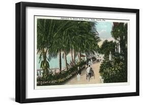 Palm Beach, Florida - Approach to Hotel Palm Beach Scene-Lantern Press-Framed Art Print