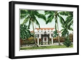 Palm Beach, Florida - Flagler House, Whitehall Exterior View-Lantern Press-Framed Art Print