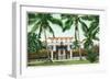 Palm Beach, Florida - Flagler House, Whitehall Exterior View-Lantern Press-Framed Art Print