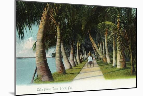 Palm Beach, Florida - Lake Front Scene-Lantern Press-Mounted Art Print
