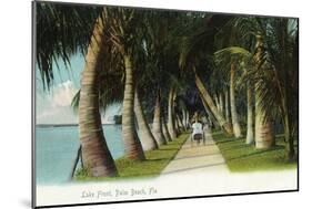 Palm Beach, Florida - Lake Front Scene-Lantern Press-Mounted Art Print