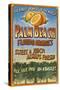 Palm Beach, Florida - Orange Grove Vintage Sign-Lantern Press-Stretched Canvas