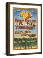 Palm Beach, Florida - Orange Grove Vintage Sign-Lantern Press-Framed Art Print