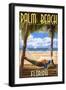 Palm Beach, Florida - Palms and Hammock-Lantern Press-Framed Art Print