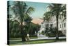 Palm Beach, Florida - Royal Poinciana Entrance and Grounds View-Lantern Press-Stretched Canvas