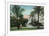 Palm Beach, Florida - Royal Poinciana Entrance and Grounds View-Lantern Press-Framed Premium Giclee Print