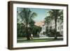 Palm Beach, Florida - Royal Poinciana Entrance and Grounds View-Lantern Press-Framed Art Print