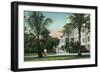 Palm Beach, Florida - Royal Poinciana Entrance and Grounds View-Lantern Press-Framed Art Print