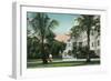 Palm Beach, Florida - Royal Poinciana Entrance and Grounds View-Lantern Press-Framed Art Print