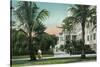 Palm Beach, Florida - Royal Poinciana Entrance and Grounds View-Lantern Press-Stretched Canvas