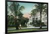 Palm Beach, Florida - Royal Poinciana Entrance and Grounds View-Lantern Press-Framed Art Print