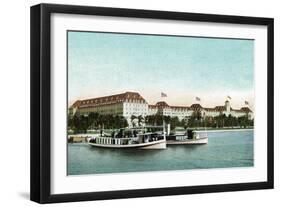 Palm Beach, Florida - Royal Poinciana Hotel View from Water-Lantern Press-Framed Art Print