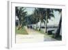 Palm Beach, Florida - View of the Lake Front-Lantern Press-Framed Art Print