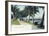 Palm Beach, Florida - View of the Lake Front-Lantern Press-Framed Art Print