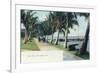 Palm Beach, Florida - View of the Lake Front-Lantern Press-Framed Art Print