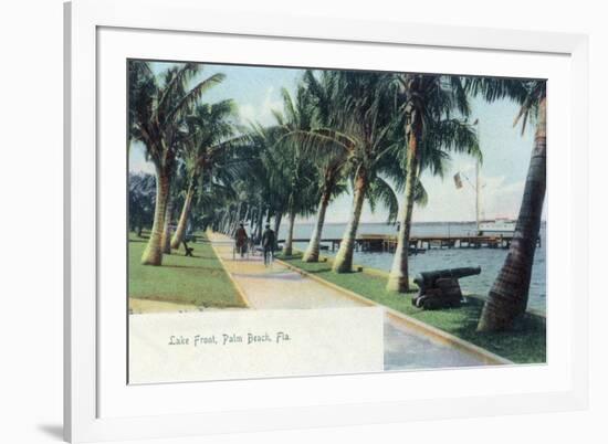 Palm Beach, Florida - View of the Lake Front-Lantern Press-Framed Premium Giclee Print