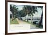 Palm Beach, Florida - View of the Lake Front-Lantern Press-Framed Premium Giclee Print