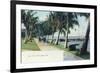 Palm Beach, Florida - View of the Lake Front-Lantern Press-Framed Premium Giclee Print