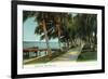 Palm Beach, Florida - View of the Lake Front-Lantern Press-Framed Art Print