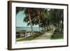 Palm Beach, Florida - View of the Lake Front-Lantern Press-Framed Art Print