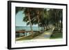 Palm Beach, Florida - View of the Lake Front-Lantern Press-Framed Art Print