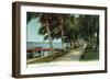 Palm Beach, Florida - View of the Lake Front-Lantern Press-Framed Art Print