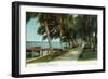 Palm Beach, Florida - View of the Lake Front-Lantern Press-Framed Art Print