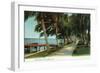 Palm Beach, Florida - View of the Lake Front-Lantern Press-Framed Art Print