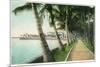 Palm Beach, Florida - View of the Walk Along Lake Worth-Lantern Press-Mounted Premium Giclee Print