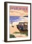 Palm Beach, Florida - Woody on the Beach-Lantern Press-Framed Art Print