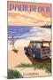 Palm Beach, Florida - Woody on the Beach-Lantern Press-Mounted Art Print