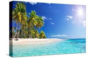 Palm Beach in Tropical Idyllic Paradise Island - Caribbean - Guadalupe-Romolo Tavani-Stretched Canvas