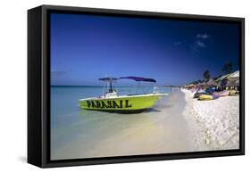 Palm Beach View, Aruba-George Oze-Framed Stretched Canvas