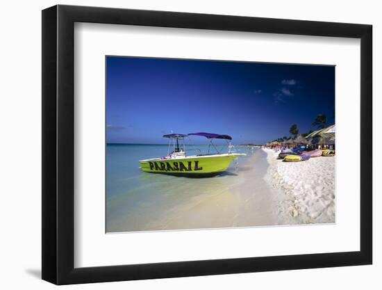 Palm Beach View, Aruba-George Oze-Framed Premium Photographic Print