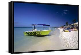 Palm Beach View, Aruba-George Oze-Framed Stretched Canvas